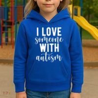 I Love Someone With Autism Kids Hoodie thumb 3