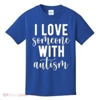 I Love Someone With Autism Kids T-Shirt thumb 0