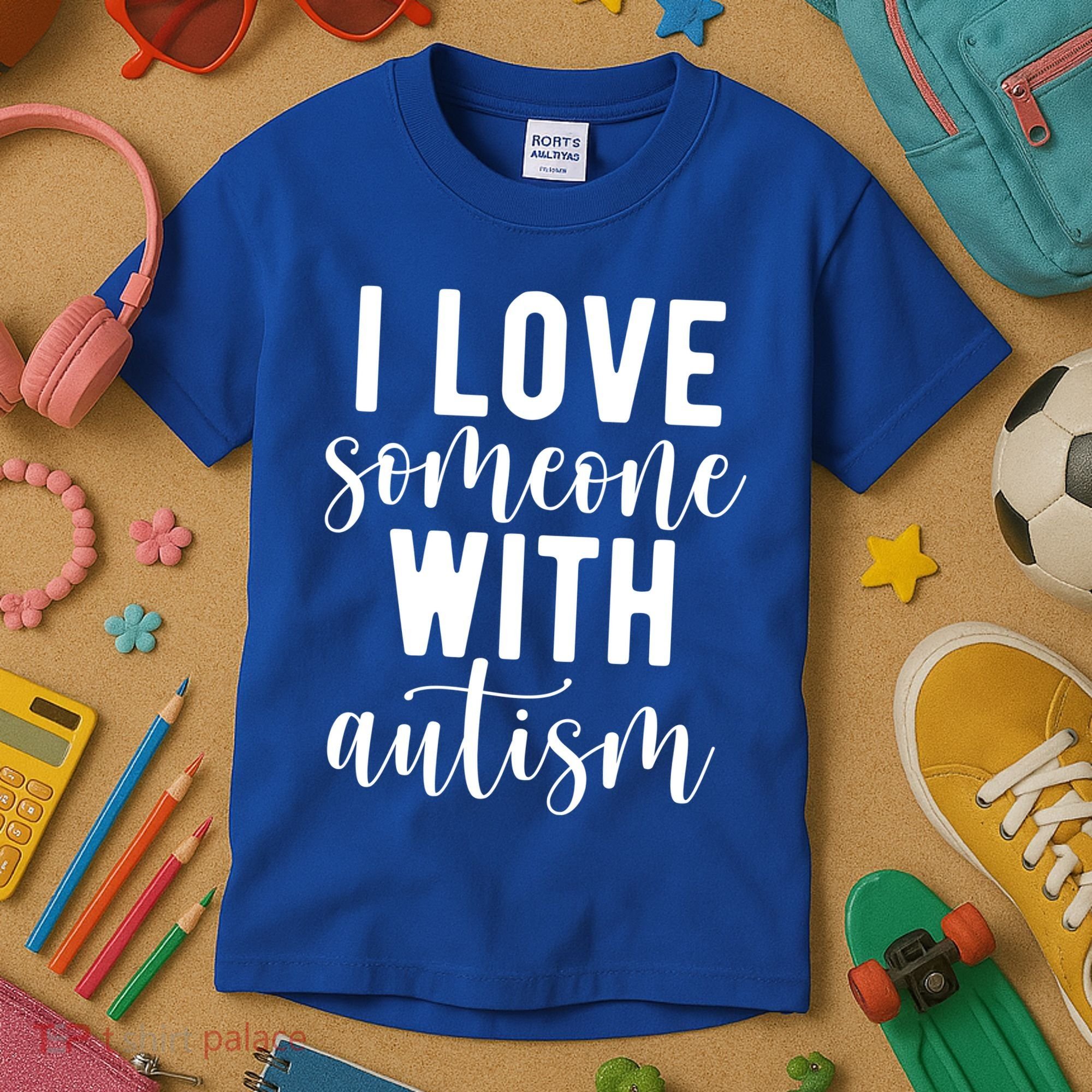 I Love Someone With Autism Kids T-Shirt