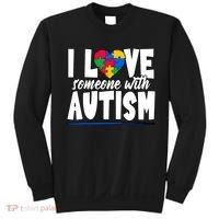I Love Someone With Autism Awareness Month Sweatshirt thumb 0