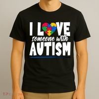 I Love Someone With Autism Awareness Month T-Shirt thumb 3