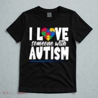 I Love Someone With Autism Awareness Month T-Shirt thumb 5