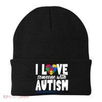 I Love Someone With Autism Awareness Month Beanie thumb 0