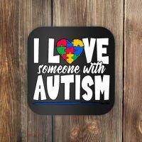 I Love Someone With Autism Awareness Month Coaster thumb 0