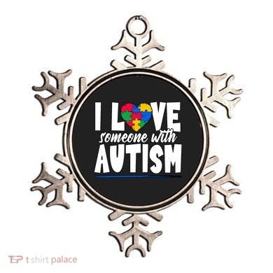 I Love Someone With Autism Awareness Month Ornament