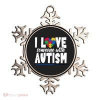 I Love Someone With Autism Awareness Month Ornament thumb 0