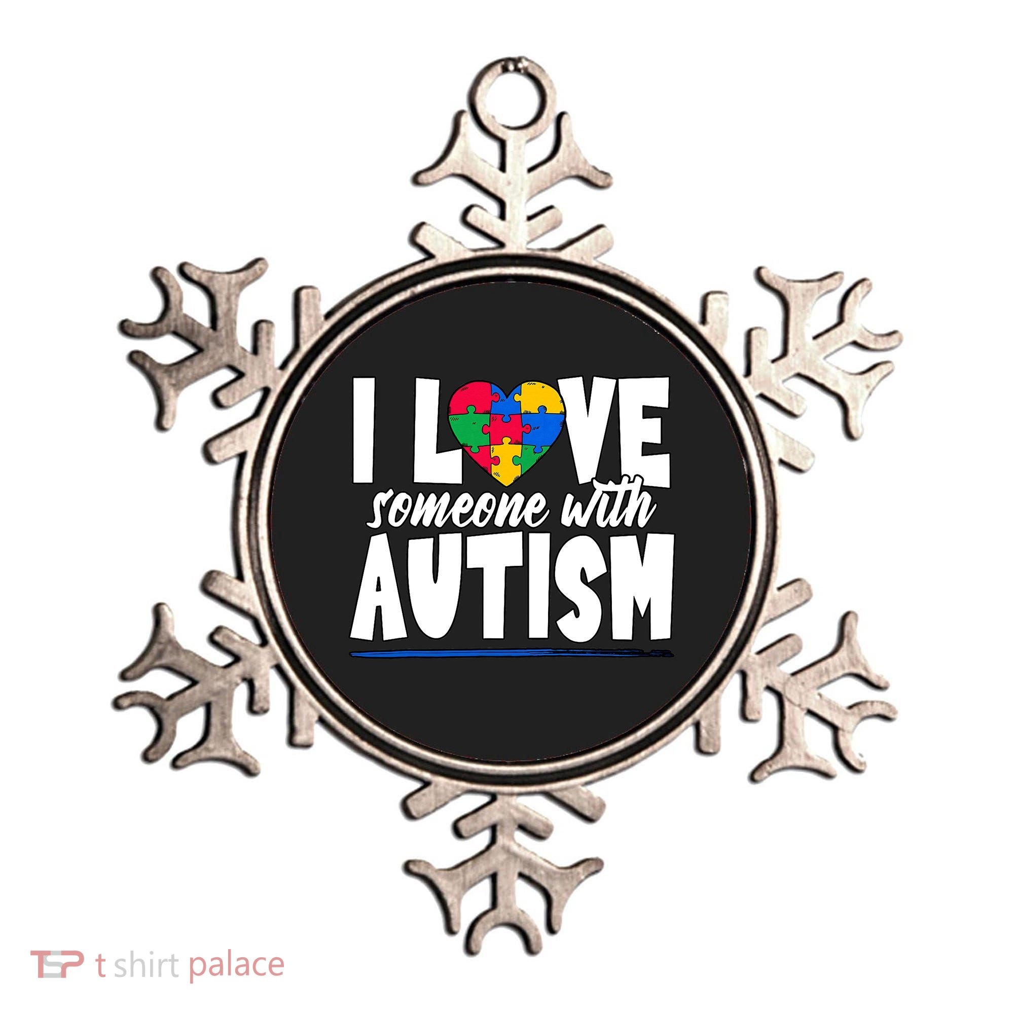 I Love Someone With Autism Awareness Month Ornament