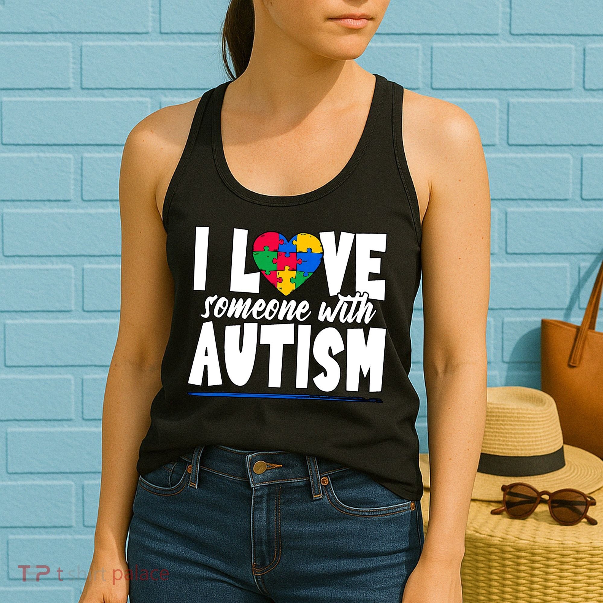I Love Someone With Autism Awareness Month Women's Tank Top