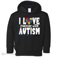 I Love Someone With Autism Awareness Month Toddler Hoodie thumb 0