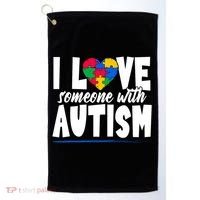 I Love Someone With Autism Awareness Month Golf Towel thumb 0