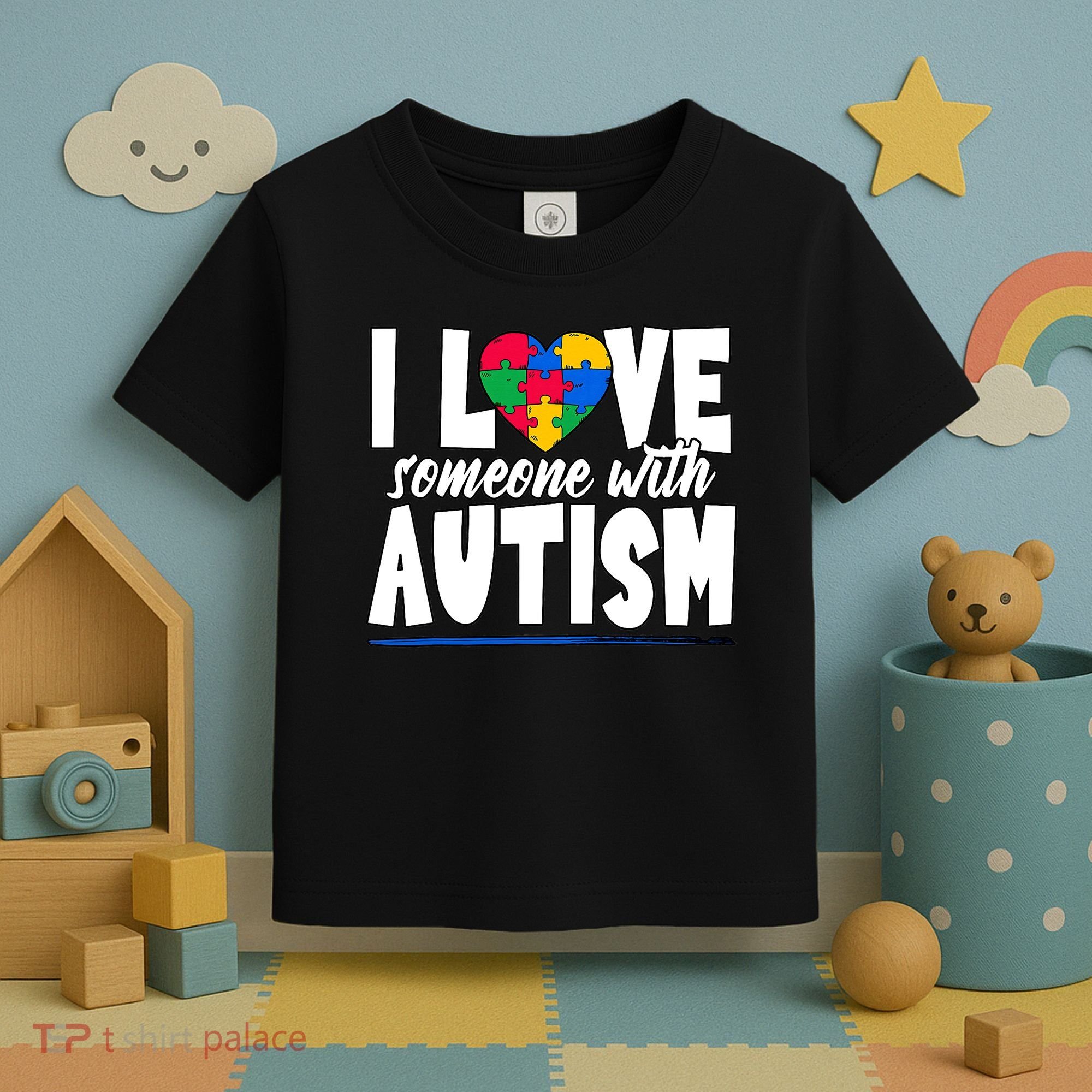 I Love Someone With Autism Awareness Month Toddler T-Shirt