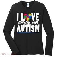 I Love Someone With Autism Awareness Month Women's Long Sleeve Shirt thumb 0