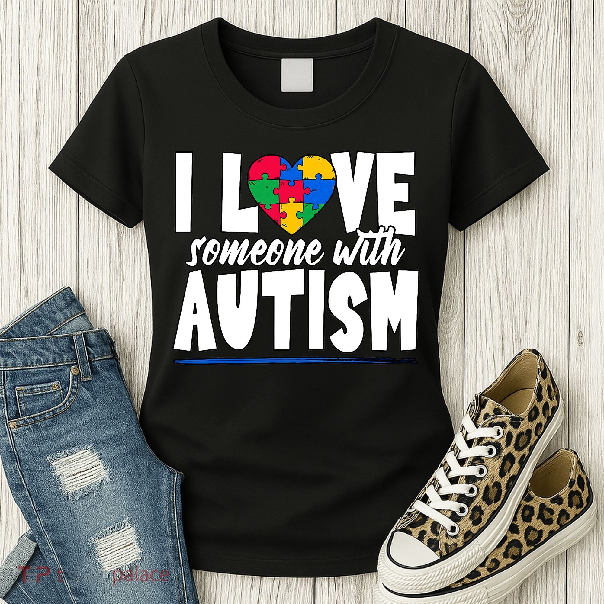 I Love Someone With Autism Awareness Month Women's T-Shirt