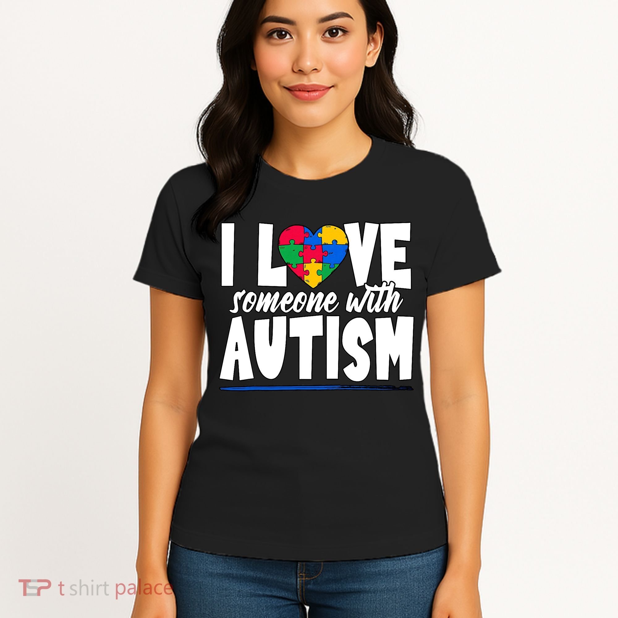 I Love Someone With Autism Awareness Month Women's T-Shirt