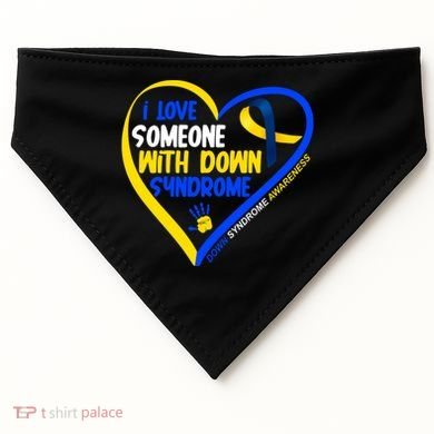 I Love Someone With Down Syndrome Awareness USA-Made Doggie Bandana