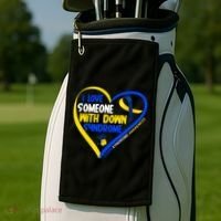 I Love Someone With Down Syndrome Awareness Golf Towel thumb 2