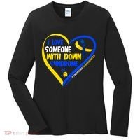 I Love Someone With Down Syndrome Awareness Women's Long Sleeve Shirt thumb 0