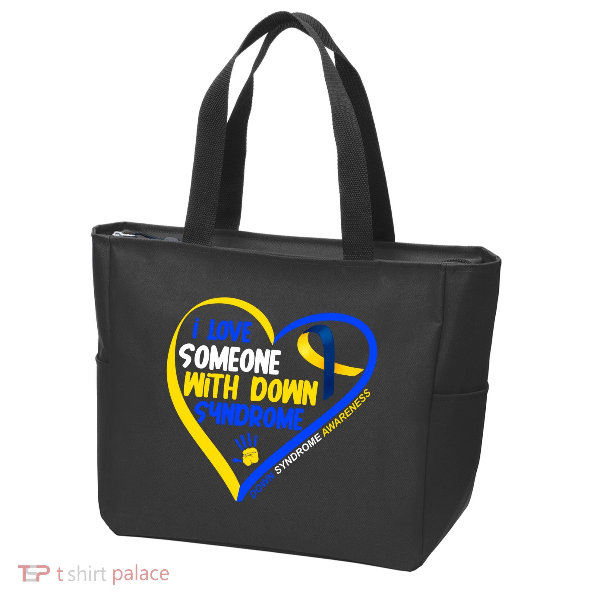 I Love Someone With Down Syndrome Awareness Tote Bag