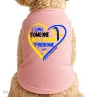 I Love Someone With Down Syndrome Awareness Doggie Tank thumb 0