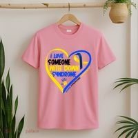 I Love Someone With Down Syndrome Awareness T-Shirt thumb 2