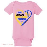 I Love Someone With Down Syndrome Awareness Baby Bodysuit thumb 0