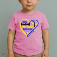 I Love Someone With Down Syndrome Awareness Toddler T-Shirt thumb 2