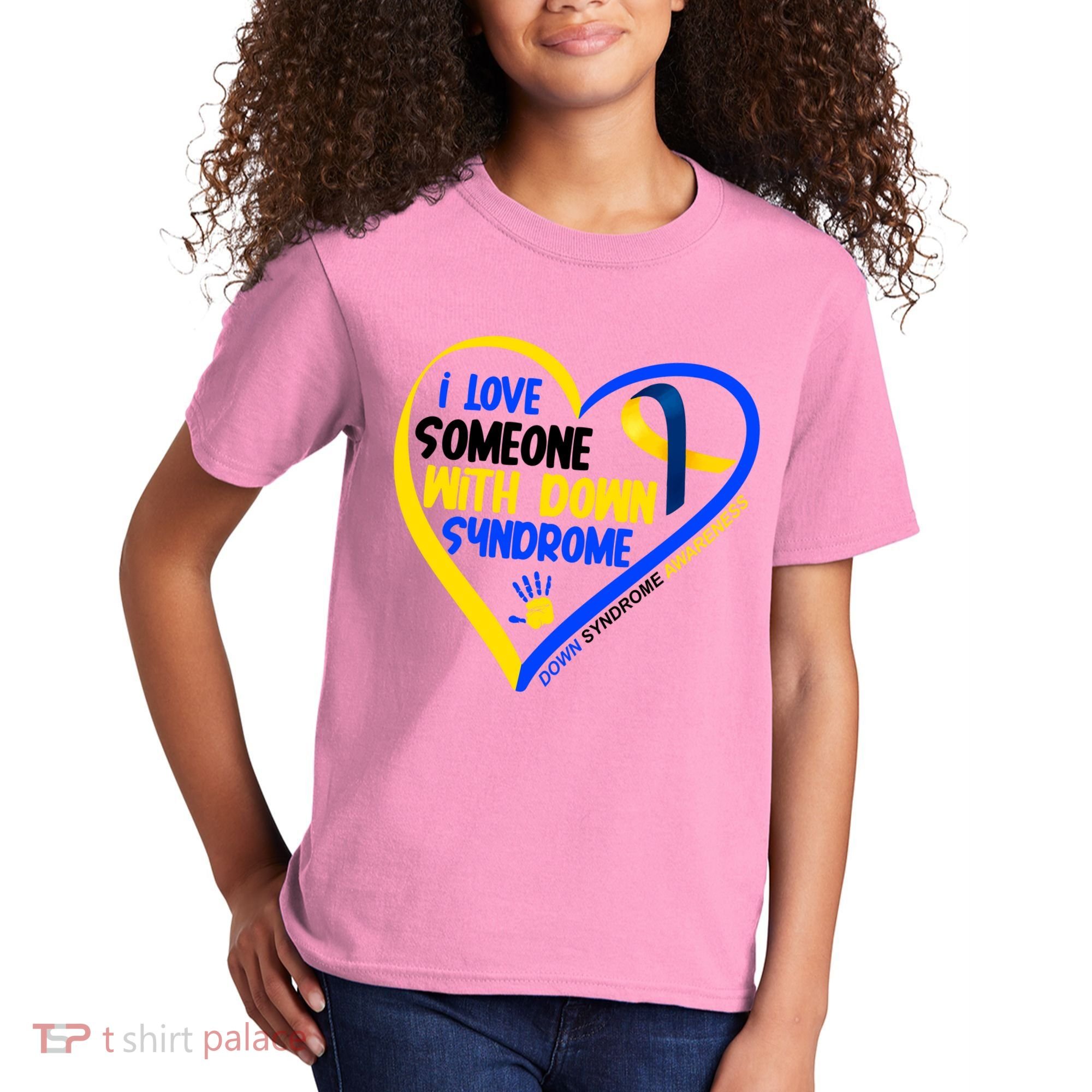 I Love Someone With Down Syndrome Awareness Kids T-Shirt
