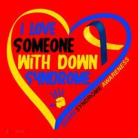 I Love Someone With Down Syndrome Awareness Santa Hat thumb 1