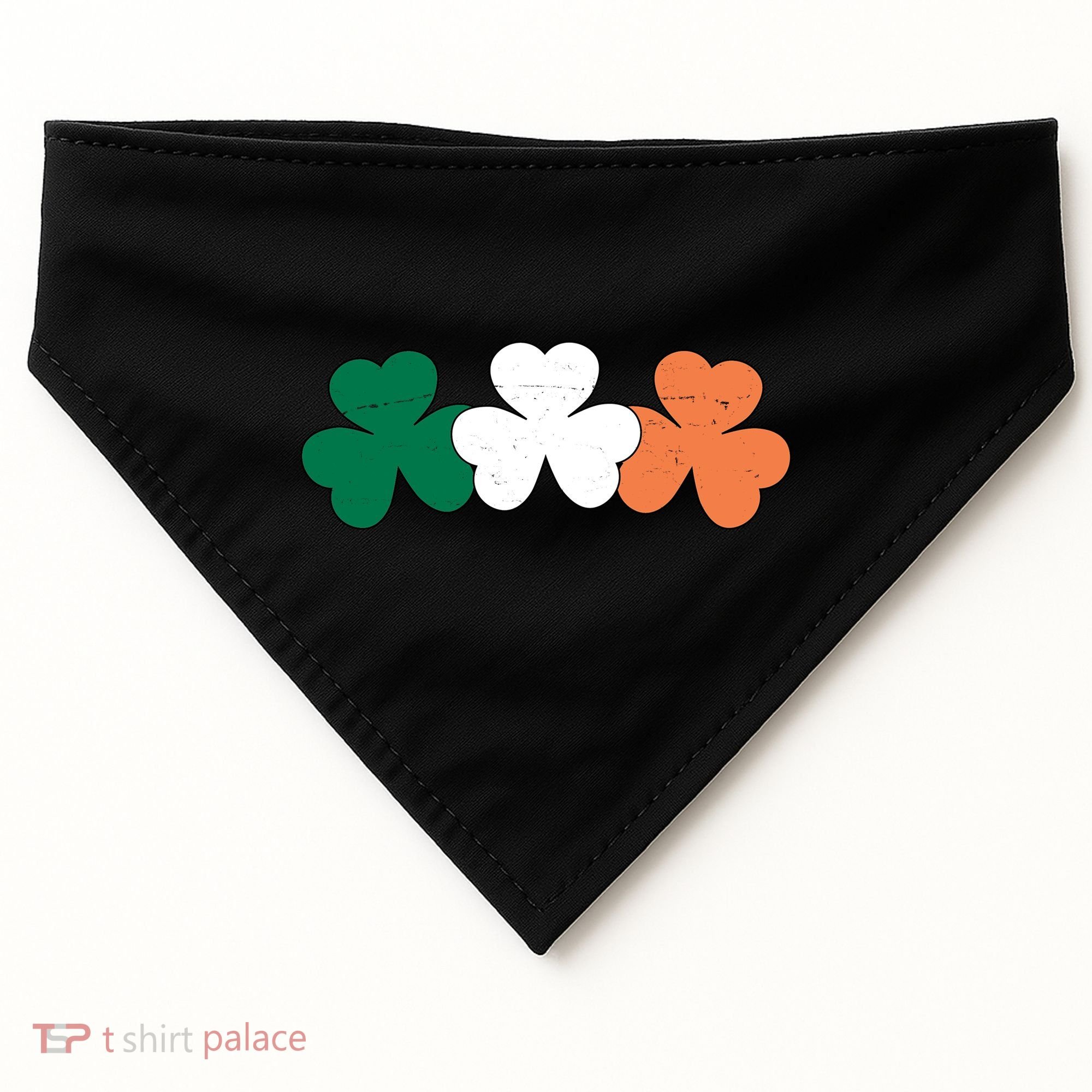 Irish Lucky Shamrock St Patrick USA-Made Doggie Bandana