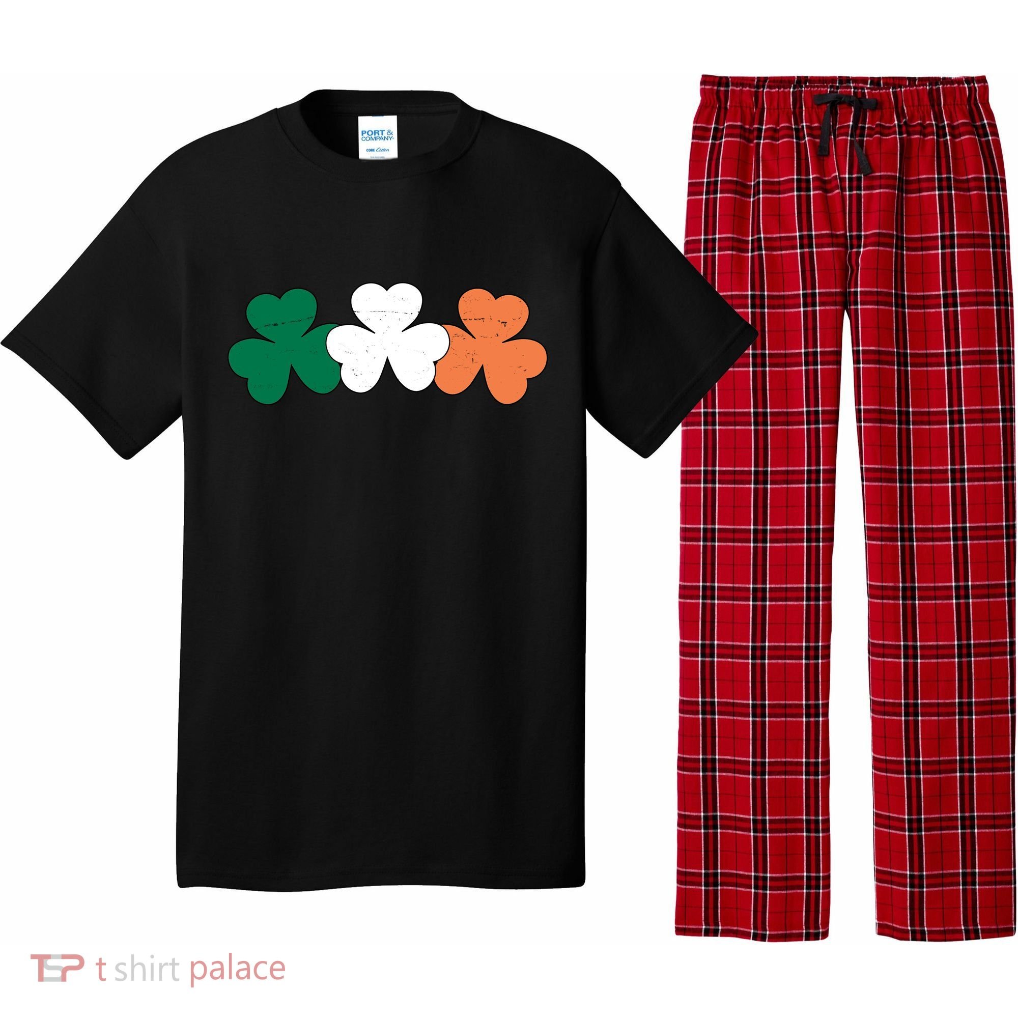 Irish Lucky Shamrock St Patrick Pajama Set