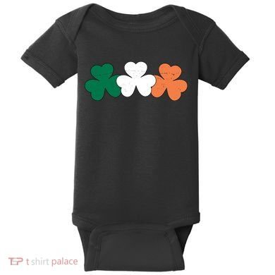 Irish Lucky Shamrock St Patrick Baby Bodysuit
