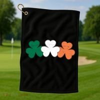 Irish Lucky Shamrock St Patrick Golf Towel thumb 1