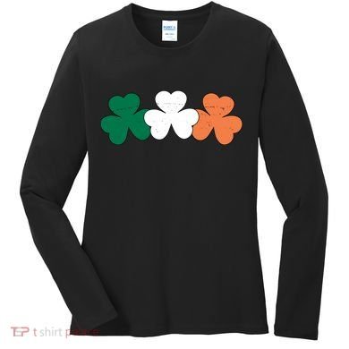 Irish Lucky Shamrock St Patrick Women's Long Sleeve Shirt