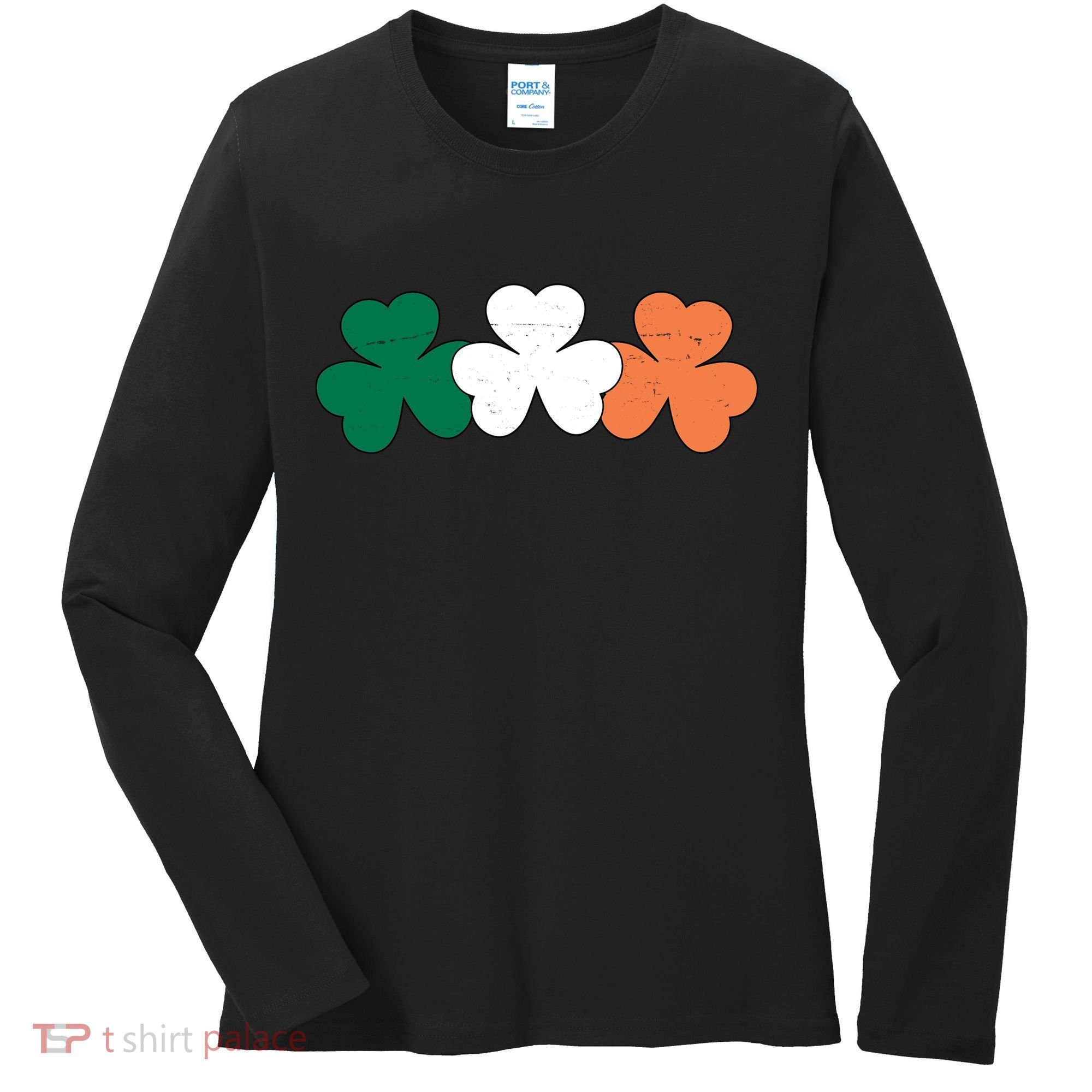Irish Lucky Shamrock St Patrick Women's Long Sleeve Shirt