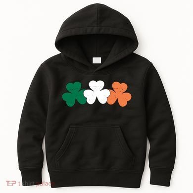 Irish Lucky Shamrock St Patrick Kids Hoodie