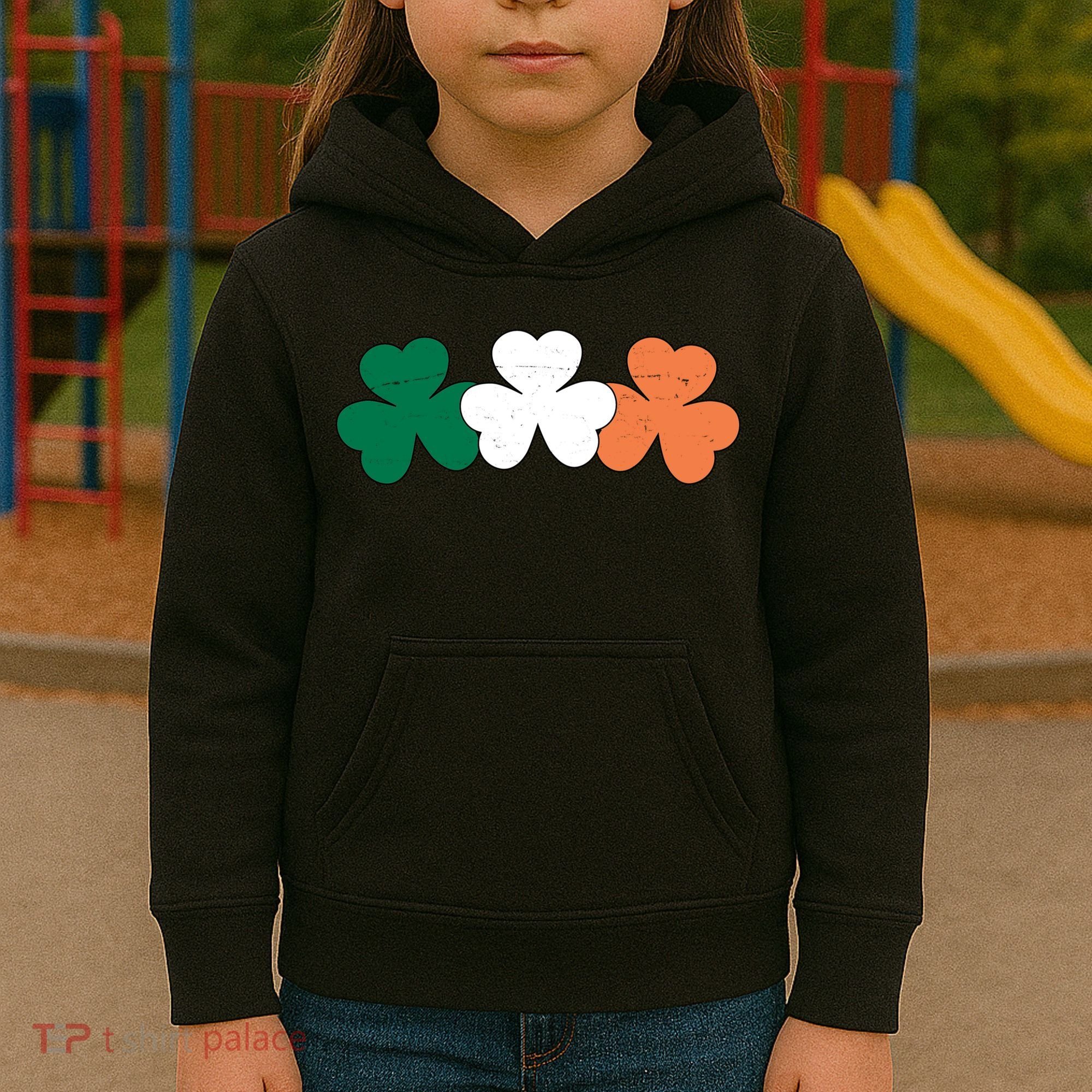 Irish Lucky Shamrock St Patrick Kids Hoodie