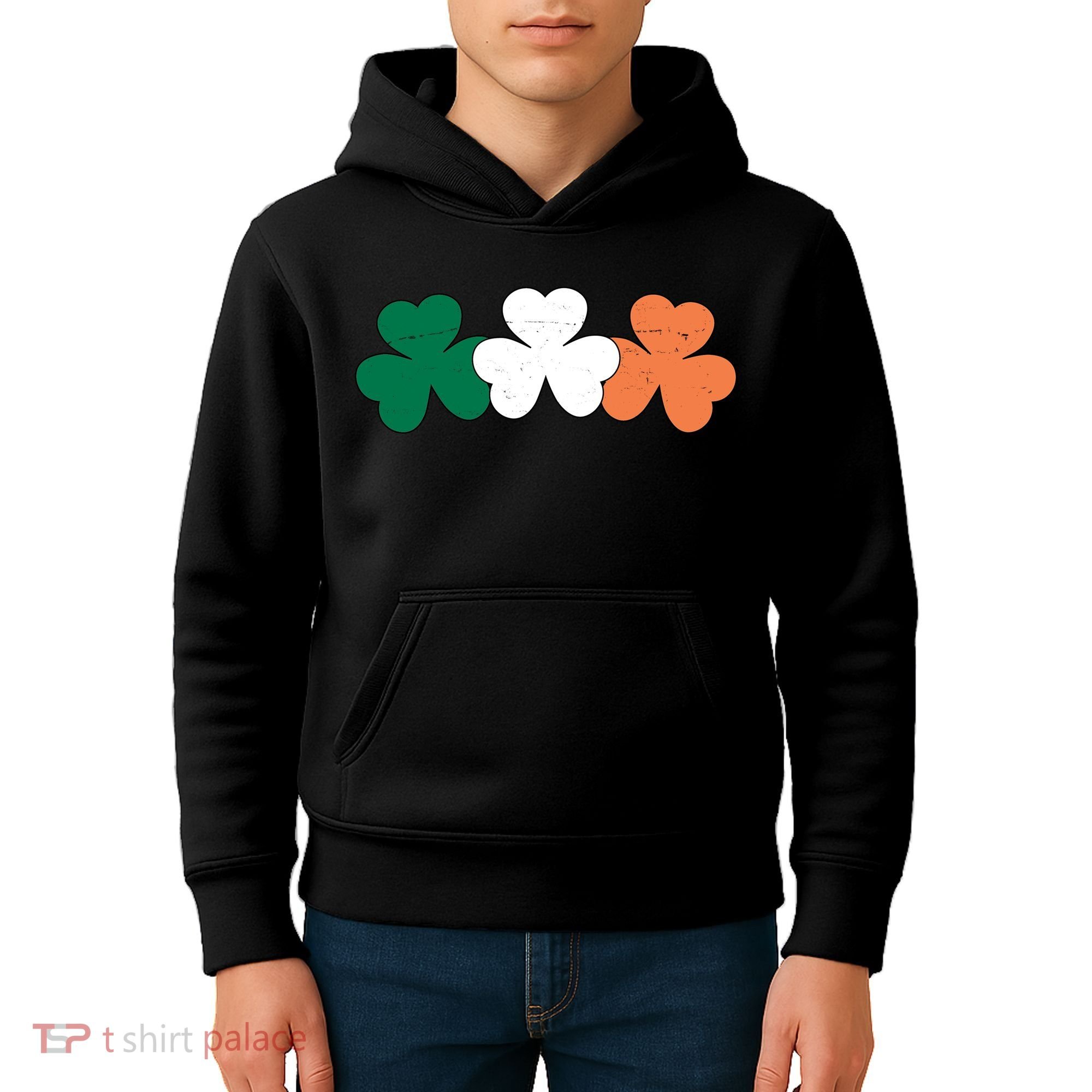 Irish Lucky Shamrock St Patrick Kids Hoodie