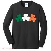 Irish Lucky Shamrock St Patrick Kids Long Sleeve Shirt thumb 0