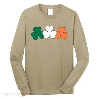 Irish Lucky Shamrock St Patrick Long Sleeve Shirt