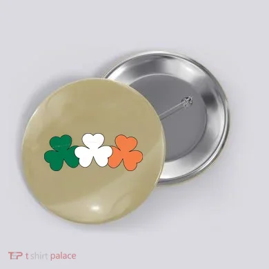 Irish Lucky Shamrock St Patrick Button