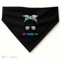 I Love Someone Rare Zebra Messy Bun Rare Disease Awareness USA-Made Doggie Bandana thumb 0
