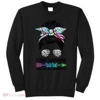 I Love Someone Rare Zebra Messy Bun Rare Disease Awareness Sweatshirt thumb 0