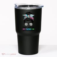 I Love Someone Rare Zebra Messy Bun Rare Disease Awareness Tumbler thumb 0