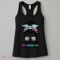 I Love Someone Rare Zebra Messy Bun Rare Disease Awareness Women's Tank Top thumb 3