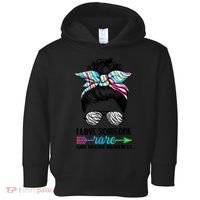 I Love Someone Rare Zebra Messy Bun Rare Disease Awareness Toddler Hoodie thumb 0