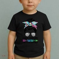 I Love Someone Rare Zebra Messy Bun Rare Disease Awareness Toddler T-Shirt thumb 2