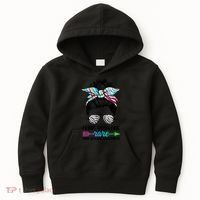 I Love Someone Rare Zebra Messy Bun Rare Disease Awareness Kids Hoodie thumb 0