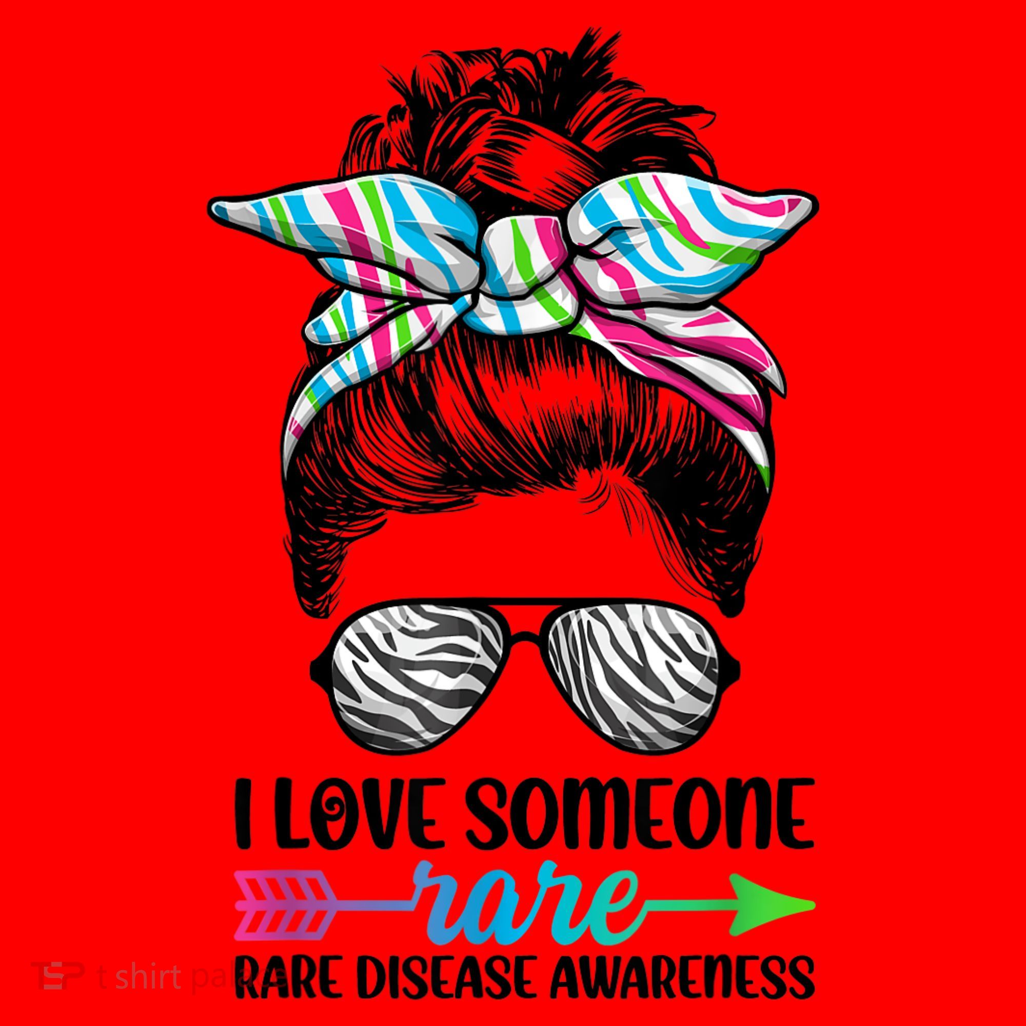 I Love Someone Rare Zebra Messy Bun Rare Disease Awareness Santa Hat