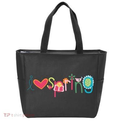I Love Spring Colorful Tote Bag