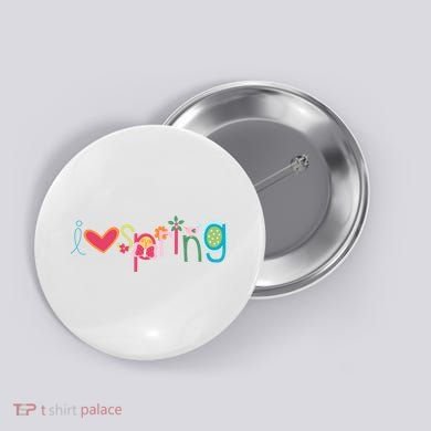 I Love Spring Colorful Button
